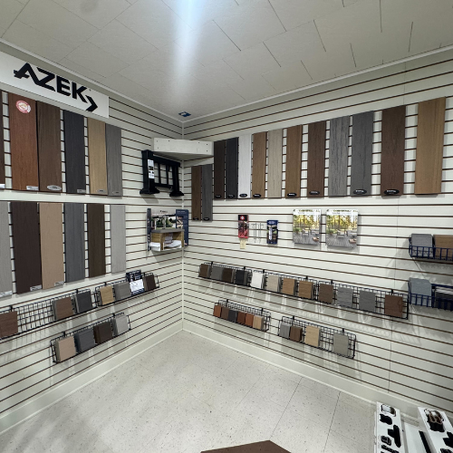 C.C. Allis & Sons display room siding samples.