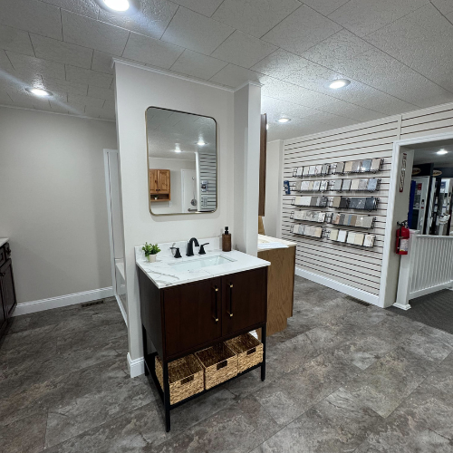 C.C. Allis & Sons display room dbathroom vanity mockup.