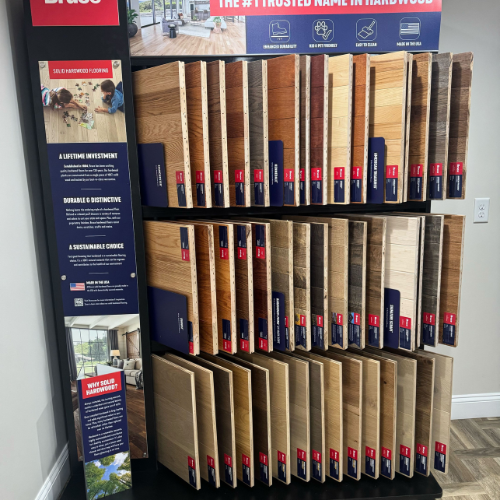 C.C. Allis & Sons display room, flooring samples.