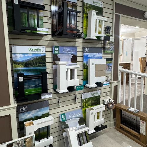 C.C. Allis & Sons display room outdoor railing samples.