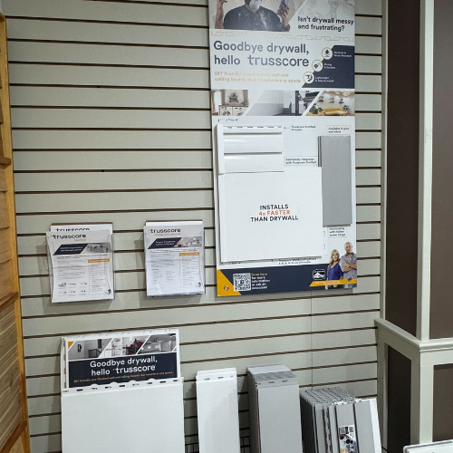 C.C. Allis & Sons display room siding samples.