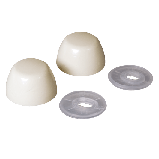 Fluidmaster Toilet Bowl Bolt Caps, Bone