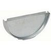 Gutter End Cap, Half Round, Galvanized, 5-In.