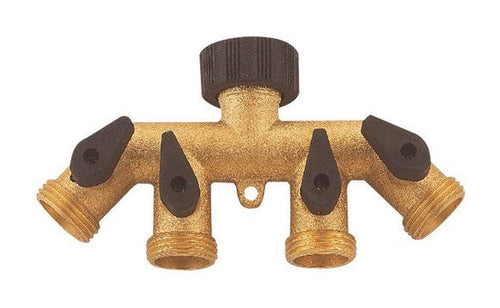 Landscapers Select Brass 4-Way Faucet Manifold