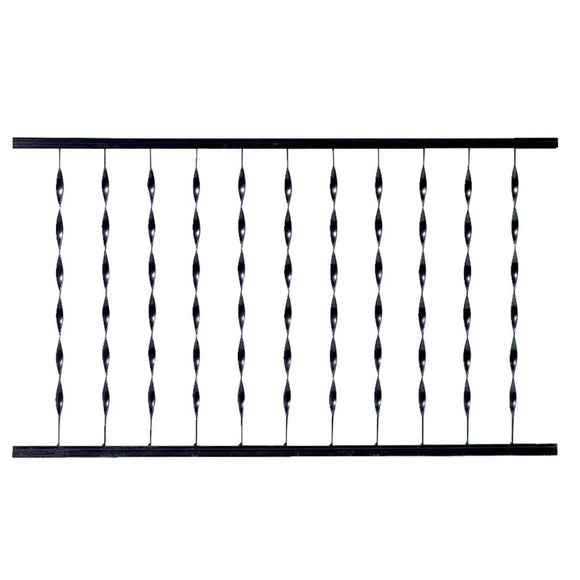 Gilpin Windsor Plus 32 In. H. x 4 Ft. L. Wrought Iron Railing