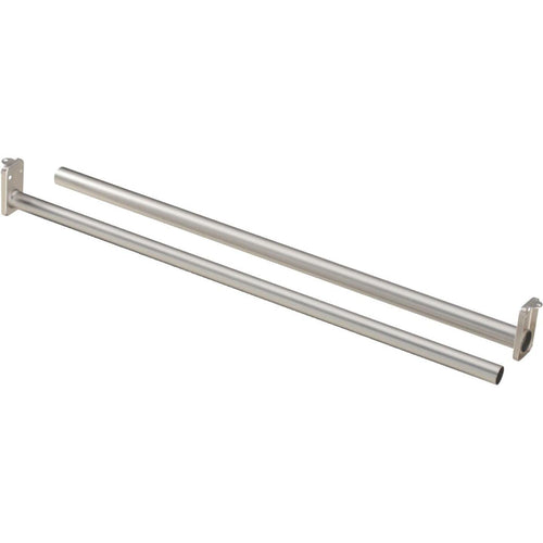 National 72 In. To 120 In. Adjustable Closet Rod, Satin Nickel