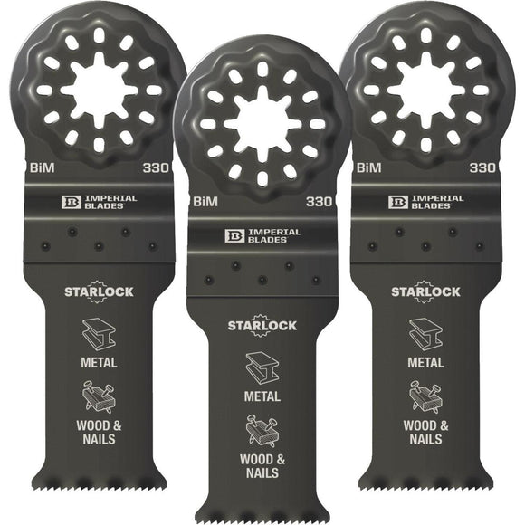 Imperial Blades Starlock 1-1/8 In. 18 TPI Metal/Wood Oscillating Blade (3-Pack)