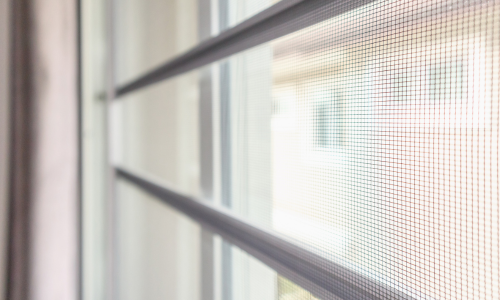Interior window with a screen