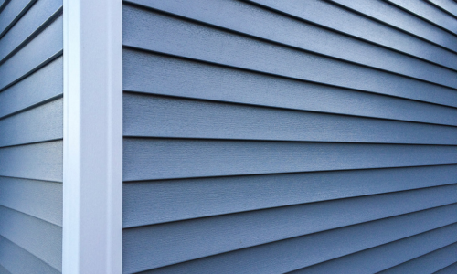Blue vinyl siding 