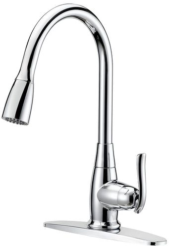 Boston Harbor Faucet Pull-Down Kitchen Faucet, 1.8 gpm 1-Handle 1 or 3-Faucet Hole