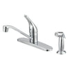Boston Harbor Kitchen Faucet 1.8 gpm 1-Faucet Handle 4-Faucet Hole Chrome Plated