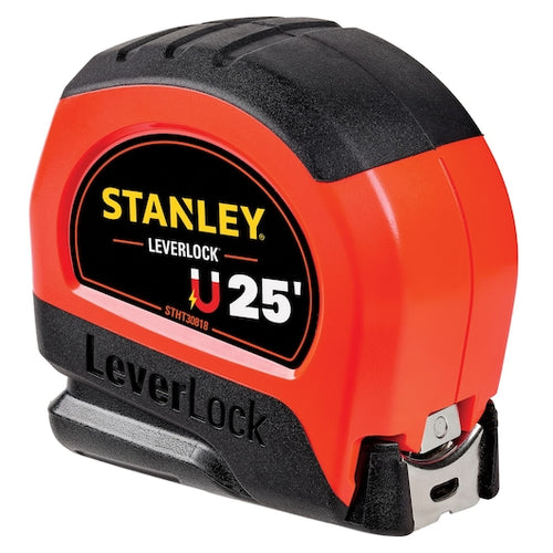 Stanley 25 ft High-Visibility Magnetic LEVERLOCK® Tape Measure